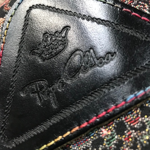 Pepe Alba Leather and Tapestry Crossbody Bag - Picture 2 of 7